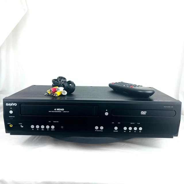SANYO FWDV225F DVD Player/VCR RecPlayer Combo Sanyo Remote, AV Cable