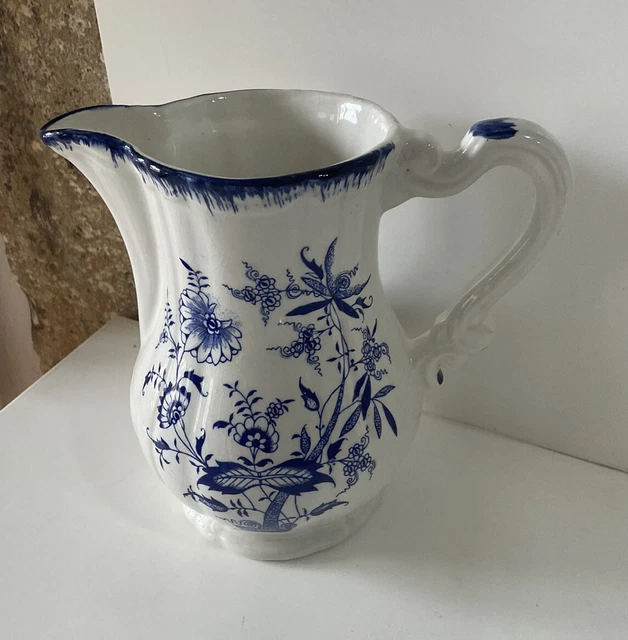POT LAIT Pichet Ancien SARREGUEMINES Mod le Lancaster Fleurs Bleu pot-lait-pichet-ancien-sarreguemines-mod-le-lancaster-fleurs-bleu