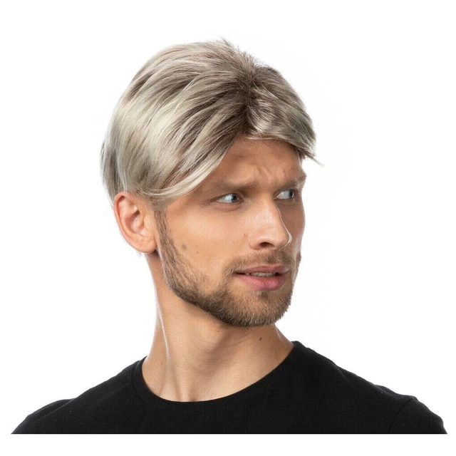 sachin and babi light blue dress Grey men's wig