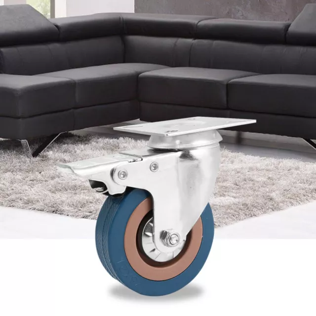 4 Pcs Casters Heavy Duty Casters Plate Casters Swivel Caster Wheel Cart