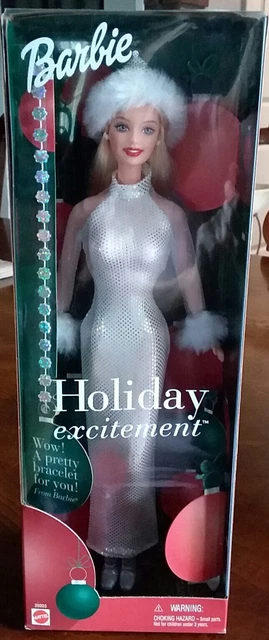HOLIDAY EXCITEMENT BARBIE Doll 2001 Mattel #29203 with a Bracelet