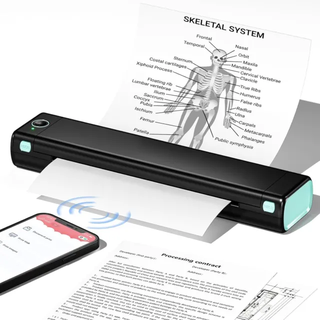 Phomemo M08F Wireless Portable A4 Bluetooth Thermal Tattoo Printer Inkless LOT