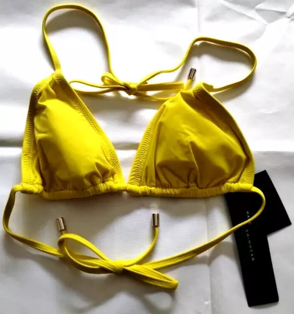 Marc Jacobs Swimwear Disco Yellow Bikini Top Size XL/TG