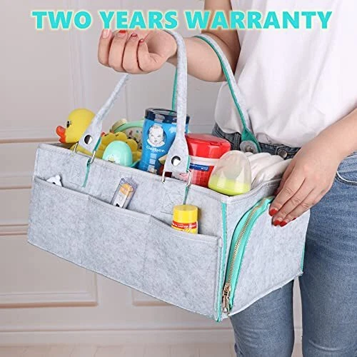 Baby Diaper Caddy Organizer for Boy or Girl Large Nursery Storage Bin green 2