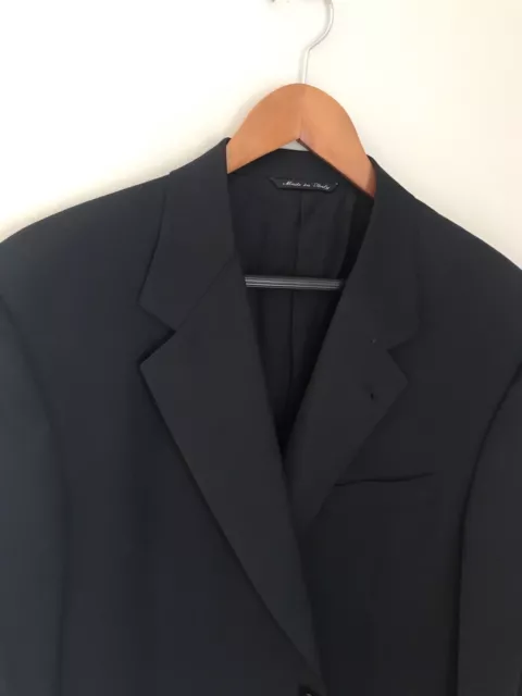 New Canali Proposta Mens Solid Dark Navy Wool Blazer Jacket Italy 42L $895