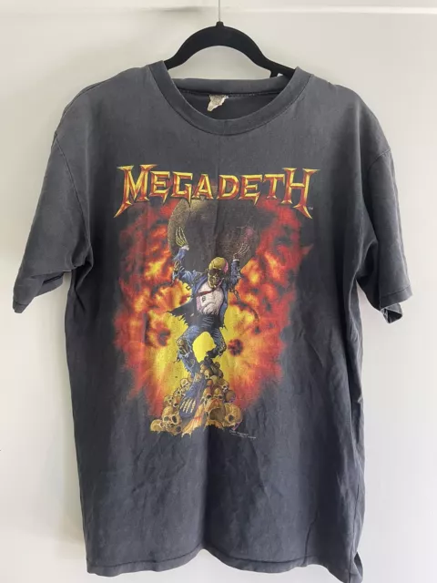 MEGADETH - Oxidation Of The Nations 1991 Tour Shirt XL Vintage Original Mustaine