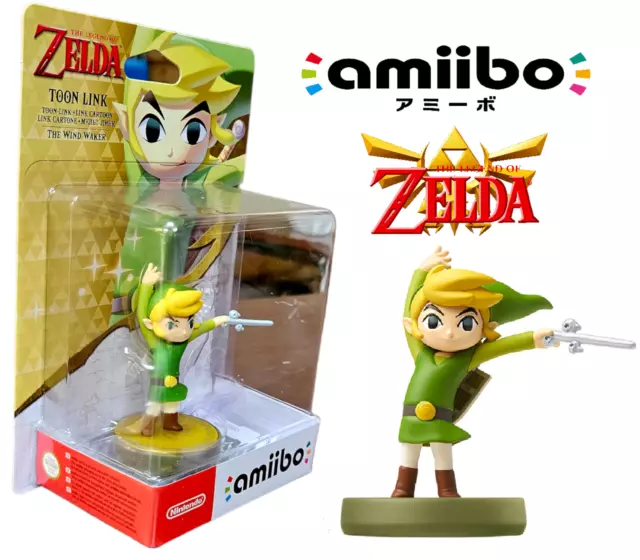 Nintendo Switch The Legend Of Zelda Toon Link and Zelda amiibo 2-Pack Wind  Waker