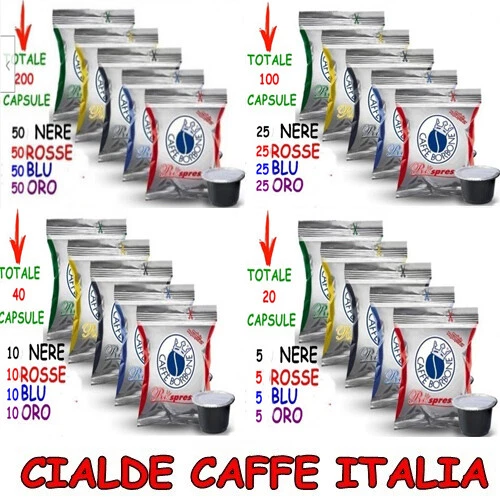 Borbone Nespresso capsule caffe compatibili 100 % cialde mix assaggio