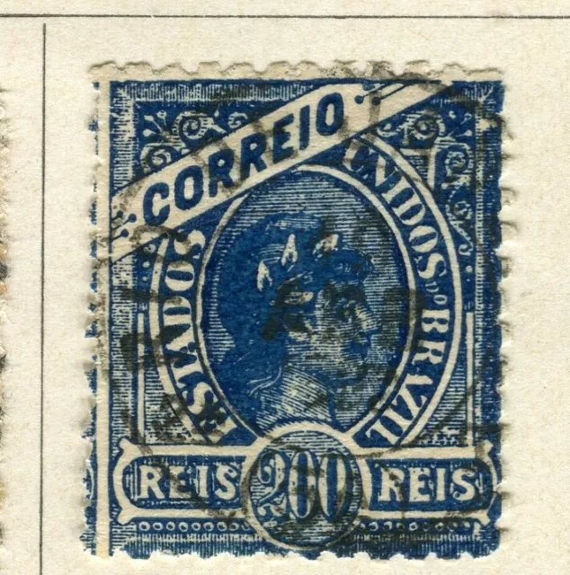 BRAZIL; 1900 early Liberty issue fine used 200r. value