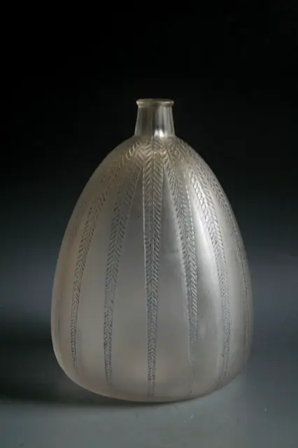 Antique Art Deco Rene Lalique Mimosa Glass Vase - Circa 1921