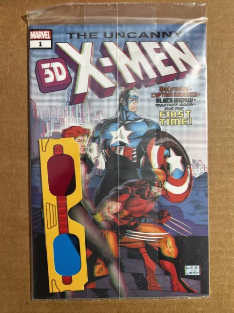 The Uncanny X-Men 3D (2019) #1 Jim Lee Homage Cover Unread Polybagged Marvel NM