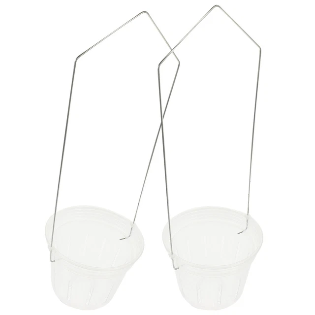 2 Sets Hanging Flower Pots Flowerpot Hanging Baskets Plants Outdoor Potted Plant