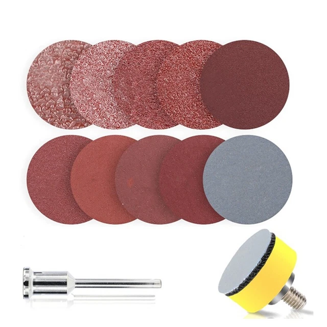 Kit de disco de papel de lija 102 piezas rueda de pulido con placa de almohadilla de pulido abrasivo para E5L3