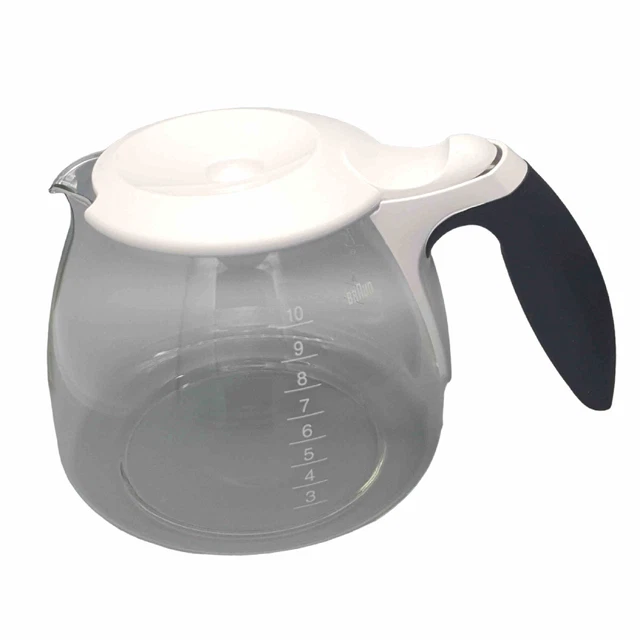 Braun Glaskanne weiß für KF500 KF510 KF550 KF580 KFK500 Cafe House Aroma Passion