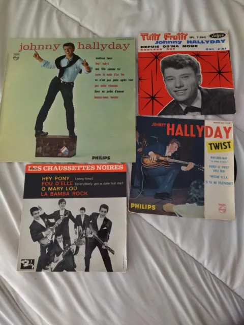 LOT DE 3 disques 33/ 45 TOURS JOHNNY HALLYDAY