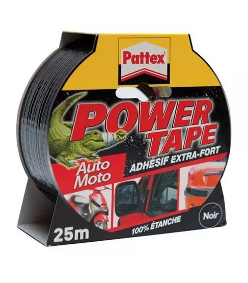 RUBAN ADHESIF EXTRA FORT NOIR 25 M POWER TAPE PATTEX resiste pression ETANCHE