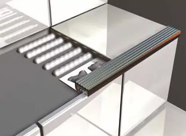 Aluminio Escaleras Peldaños Perfil Ángulo de Borde 250cmx 25mmx 9mm