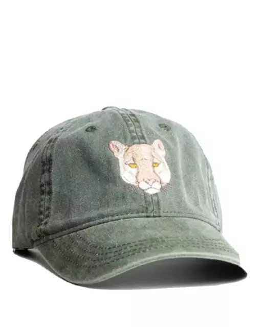 Mountain Lion Head Embroidered Cotton Cap NEW Puma Cougar Panther