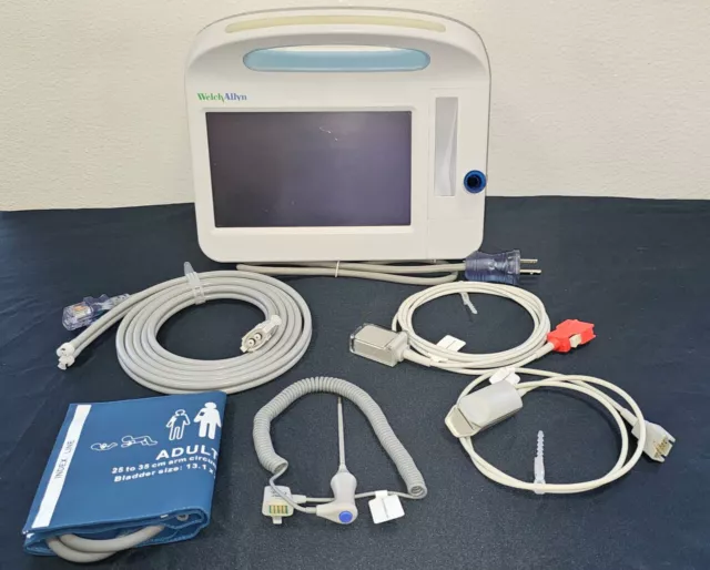 Welch Allyn 6500 Series Vital Signs Monitor with Accessories NIBP, Cuff, SpO2, T
