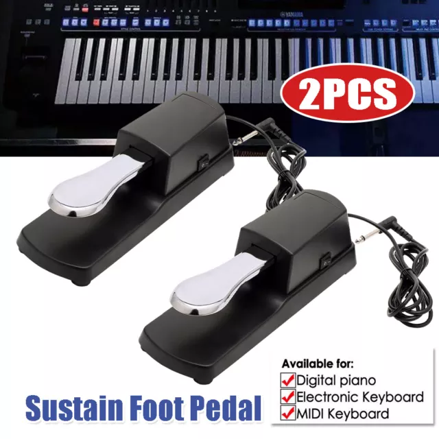 2x Universal Sustain Pedal for Yamaha Electronic Keyboards and Digital Pianos UK