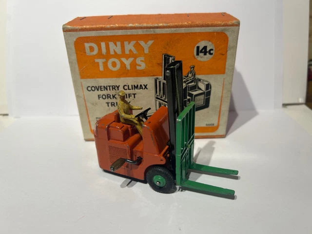 Dinky Toys 401 - Chariot élévateur Coventry Climax - Orange Et Vert - 1950 - Ancien Stock Neuf