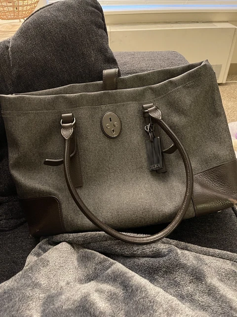 Tumi gray Turin tote bag