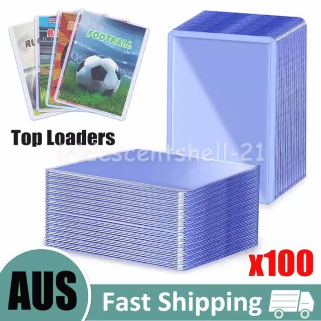 100PCS Toploaders Top Loaders Thin Loader 35pt 3"x 4" Bulk For Pokemon NBA MTG