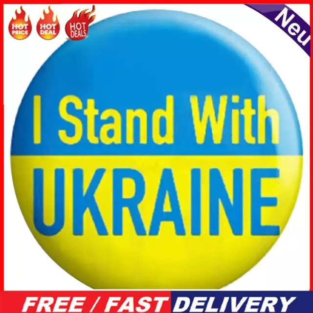 Ukraine Ukrainian Map Flag Symbol Round Styles Clothes Pins 5.8cm