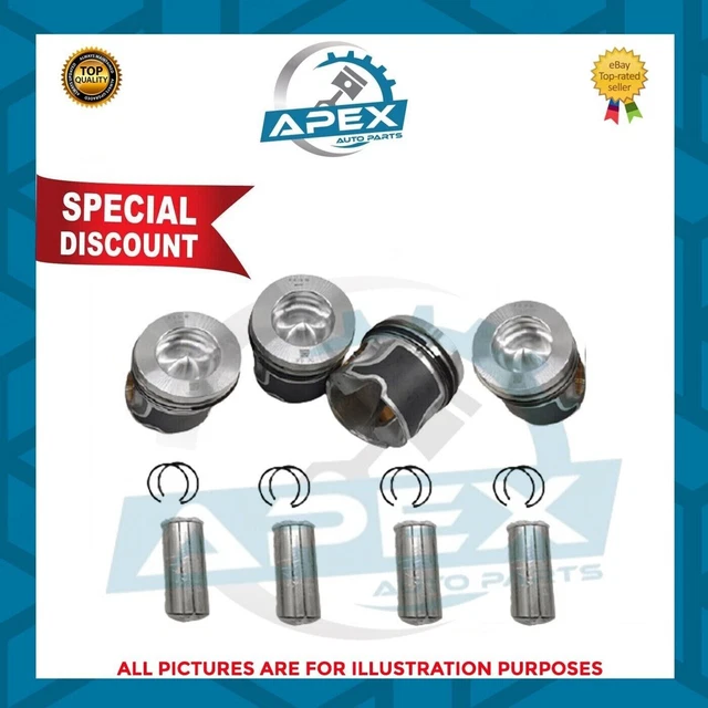 2014 - 2020 Land Rover Oversized +0.50mm Single Piston with Rings AJ12 - Euro AMP