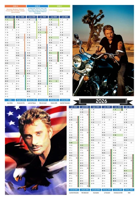 Calendrier 2026 Calendrier 2023 Johnny Hallyday Axi Forat A3 Offert Un Agenda De Johnny Hallyday Calendrier 2025