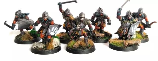 GW - Lotr - Hobbit - Mesbg - Pro painted squad of 7 Uruk Hai scouts - Isengard