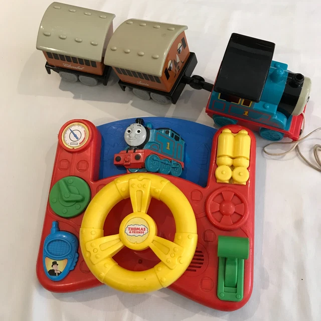 THOMAS THE TANK Engine Plastic Toys - Pull Along Train & Thomas Wheel ...