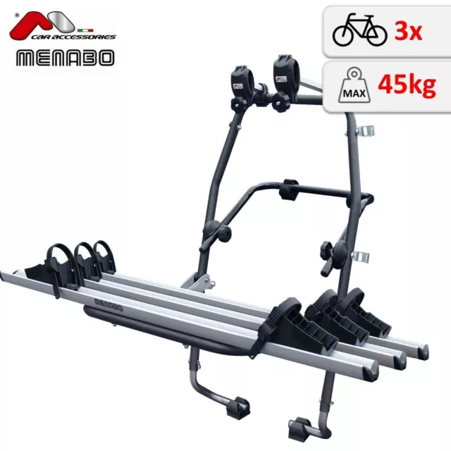 Menabo Stand Up 3 (Fulcrum) Fahrradträger Heckklappe 3 Räder TÜV GS Heckträger