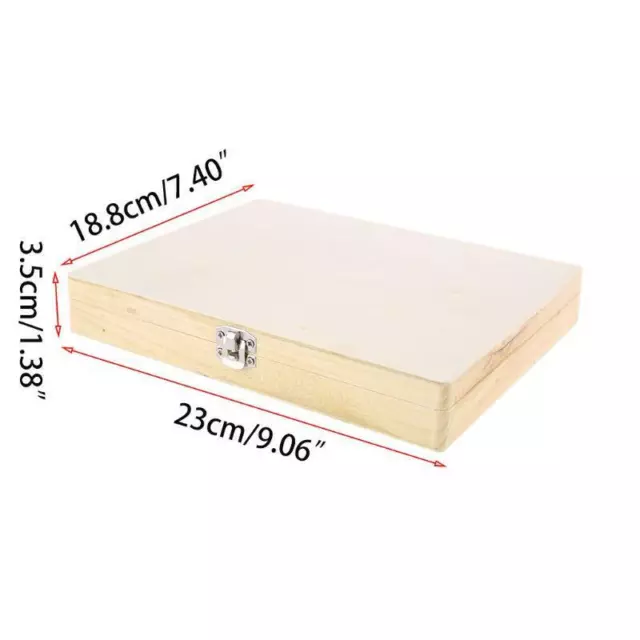 100-Places Digital Microscope Slides Storage Box Biological Wooden Piece Case