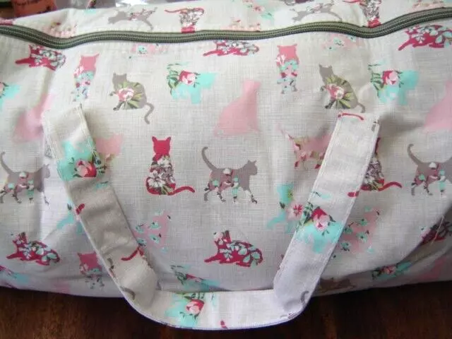 Hobby Gift - pretty pink with cats  - Craft Knitting Crochet Storage Bag BNWT ++