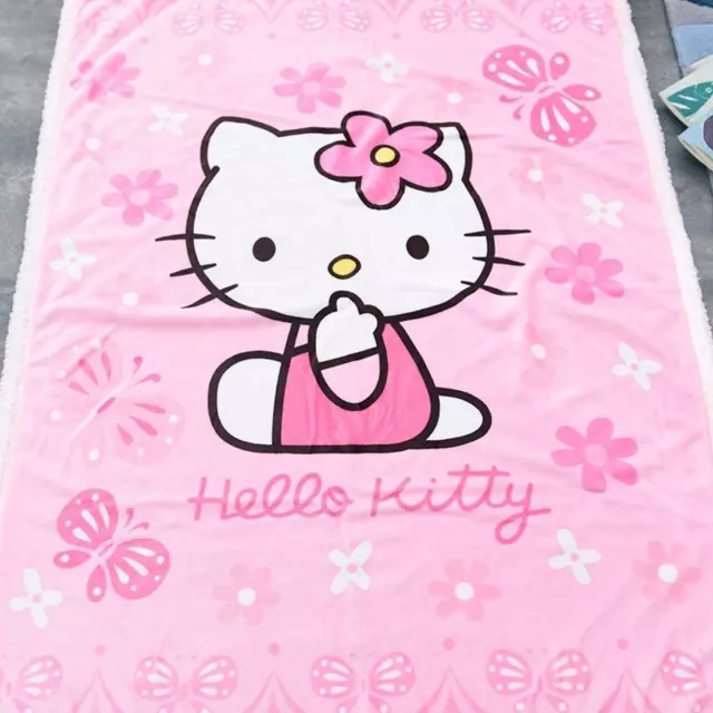 Cartoon-Decken, Hello Kitty-Druck, Überwurf, 140x101 cm, weiche, Jungen, Kinder 2