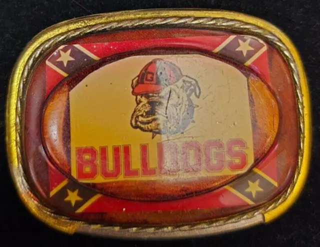 Vintage 1978 Georgia Bulldogs Belt Buckle Midwestern MFG Made in USA