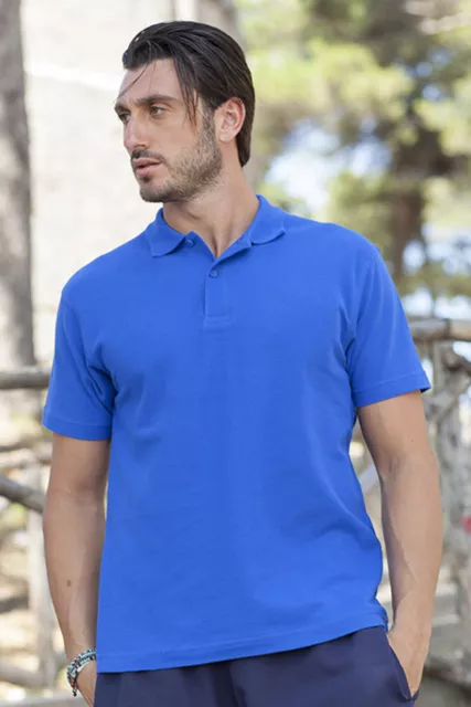 Polo Uomo maglia t shirt maglietta manica corta da lavoro cotone t-shirt sport