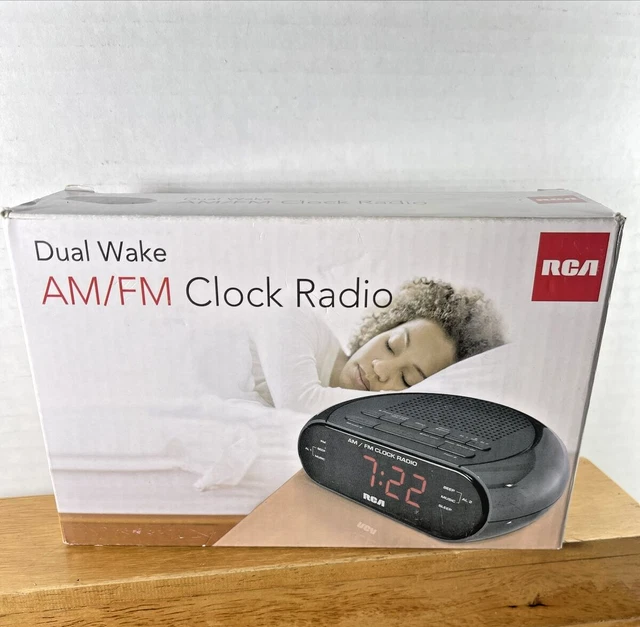 NEW OLD STOCK RCA Dual Wake AM/FM Clock Radio Dual Alarm RC205A 20.79