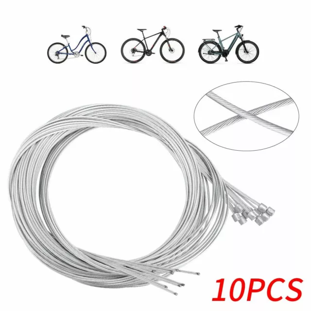 10pcs Bicycle Shift/Brake Derailleur Gear Stainless Steel Inner Cable Wire US