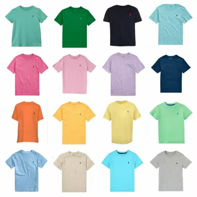 T-shirt polo ragazzi originale Ralph Lauren Crew S/S età 2 - 14 gratis UK P&P nuova