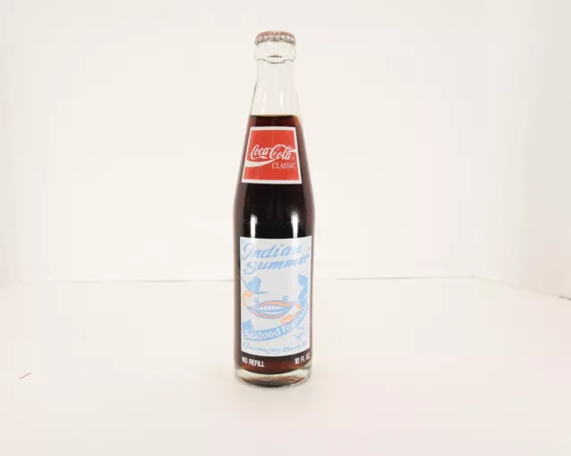 1990 Coca Cola Bottle Panama City Beach FL Indian Summer Seafood Festival 10oz