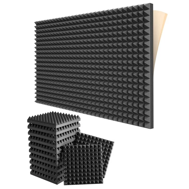 Confezione da 12 pannelli in schiuma autoadesivi insonorizzati 2X12X12 pollici pannelli acustici1854