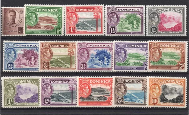 DOMINICA -  SG. 99 / 109  :  1938 / 1947  "  George  VI  DEFINITIVES  " .