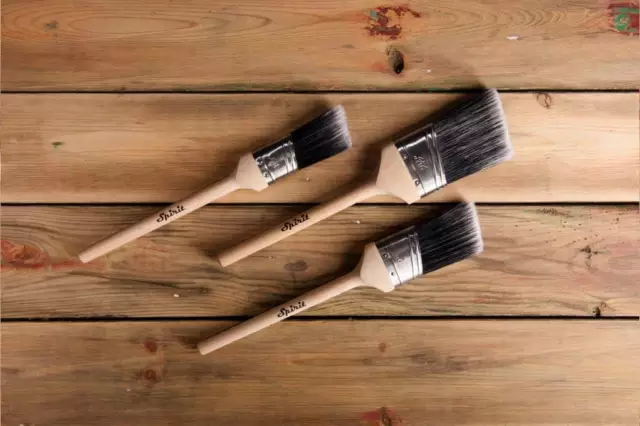Pioneer Spirit Oval Cutter Paint Brush Pro Decorator Brushes 1.5 2 2.5" 2