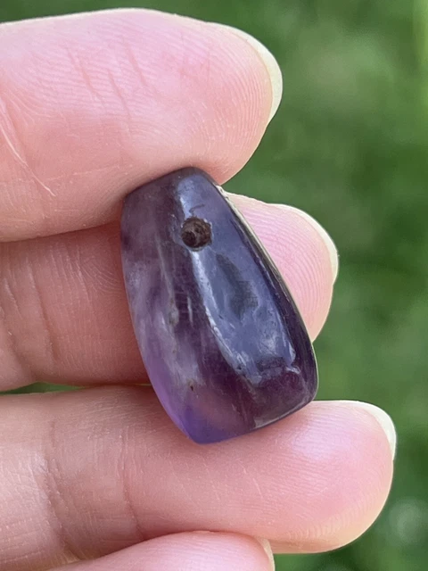 Rare Ancient Pyu  Amethyst water drop shape Bead 20x12 mm #F001