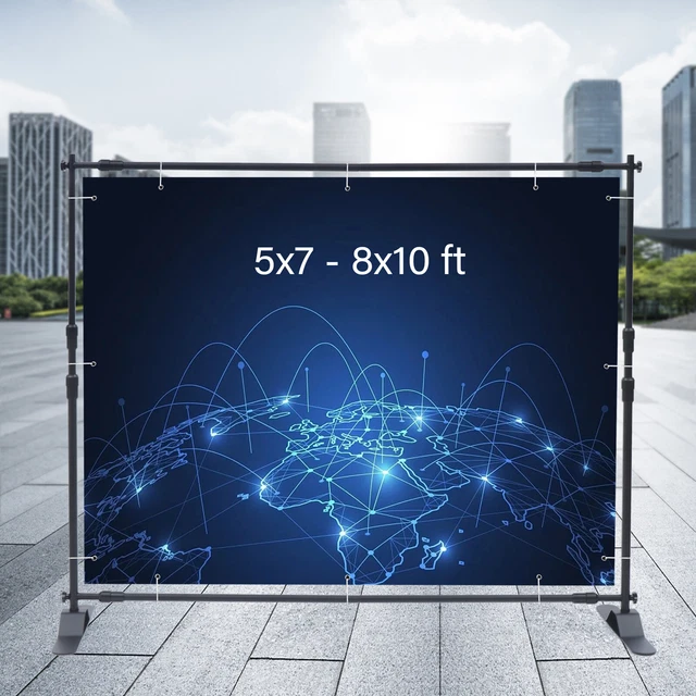 Retractable Height Banner Stand with Adjustable Poster Stand for Trade Show US