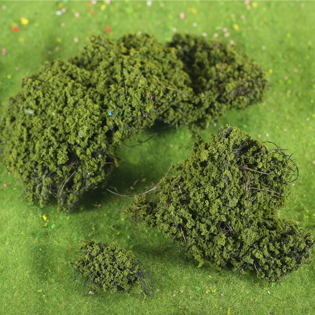 DIY Simulation Shrub for War Gaming Terrain Decoration Railroad Garden Scenery