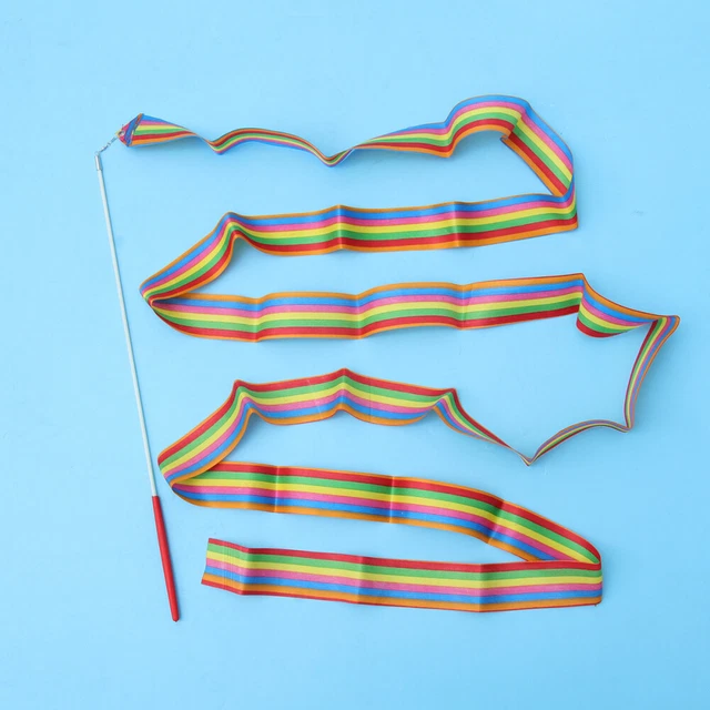 2 Rubans De Danse Rythmique Avec Baguettes – 78,7 Pouces – Bleu Clair – Pour Gymnastique Ou Loisir