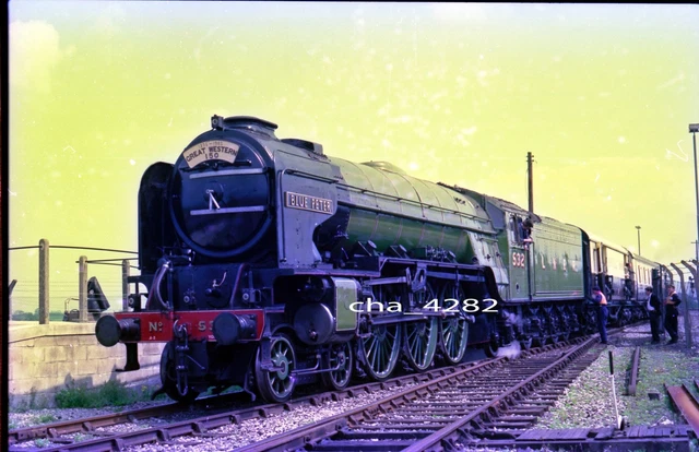 ORIGINAL RAILWAY TRAIN NEGATIVE. Class A2 steam loco Blue Peter. Didcot ...